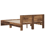 Bed Frame with Headboard Old Wood 135 x 190 cm Engineered wood 3445783