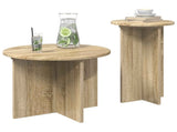 Side Table Set with Storage 2 pcs Sonoma Oak Engineered Wood 8001030