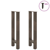 Console Table Legs Natural Steel 2 pcs 28x cm Steel 4013295