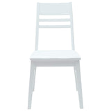Dining Chairs 2 pcs White 43 x 54 x 89 cm Solid Rubber Wood 42020444
