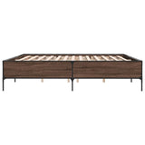 Bed Frame without Mattress Brown Oak 200x200 cm 3279781