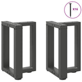 Coffee Table Legs T-Shaped 2 pcs Anthracite 28x25x cm Steel 4013022