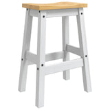 Bar Stool 2 pcs White and Honey Wax 44 x 30 x 63 cm Solid-Pine 42033391