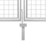 Mesh Garden Gate Silver 500x125 cm Galvanised Steel 154558
