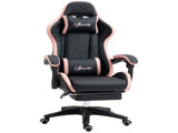 Computer Gaming Chair, PU Leather Office Desk Chair with Footrest, Swivel Wheels, 135&deg Reclining T3398P377462