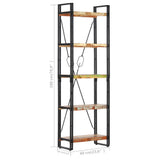 5-Tier Bookcase 60x30x180 cm Solid Reclaimed Wood 286585