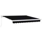 Retractable Awning Black 300 x 250 cm Fabric and Metal 3330045