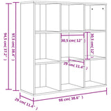 Bookcase Sonoma Oak Engineered wood Medium Bookcase Rectangular 801128