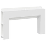 Headboard Cabinet with Storage White Engineered Wood 8001205