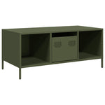 ZNTS Coffee Table Olive Green 101.5x50x43.5 cm Cold-rolled Steel 851278