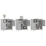 Sideboards 3 pcs Concrete Grey Engineered Wood 3190145