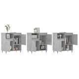 Sideboards 3 pcs Concrete Grey Engineered Wood 3190145