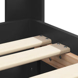 Bed Frame with Storage and Headboard Black 90 x 190 cm 3414342