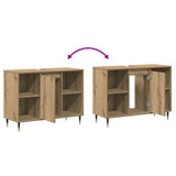 Bathroom Cabinet Artisan Oak 80 x 33 x 60 cm Engineered Wood 873893