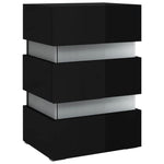 ZNTS LED Bedside Cabinet High Gloss Black 45x35x67 cm Engineered Wood 326847