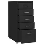 ZNTS Mobile File Cabinet Black 28x41x69 cm Metal 335914