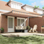 Retractable Awning Manual Multicolour Stripe 450x300 cm Fabric 3330939