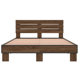 Bed Frame without Mattress Brown Oak 140x200 cm 3280151