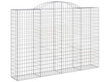 Arched Gabion Baskets 6 pcs 200x50x180/200 cm Galvanised Iron 3146408