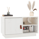 TV Cabinet White 70x34x40 cm Solid Wood Pine 818236