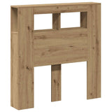 LED Headboard Artisan Oak 100x18.5x103.5 cm Engineered Wood 857683