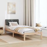 Bed frame Brown and dark grey 80 x 200 cm Solid pine wood 878640