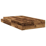 Storage Bed Frame with Drawer Old Wood 120 cm Engineered Wood 3335635