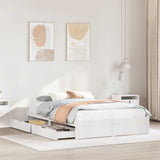 Bed Frame without Mattress White 120x200 cm Solid Wood Pine 3301661