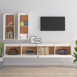 TV Cabinets 4 pcs White Solid Wood Pine 3100180