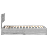 Storage Bed with Drawer Grey Sonoma 90 x 190 cm Engineered Wood 3410845