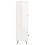 Highboard High Gloss White 69.5x31x115 cm Engineered Wood 828206