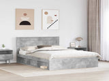 Bed Frame Concerte Grey 150 x 200 cm Solid Pine Wood 3409746