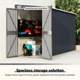 Garden Shed Anthracite Galvanised steel, metal Medium Garden Shed 316227