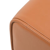Bench 40 x 30 x 45 cm Real Leather Brown 42042097