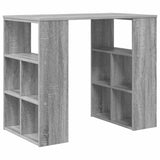 Desk with Shelf Grey Sonoma 90 x 50 x 75 cm Engineered Wood 869511