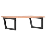 Basin Shelf Wall Mounted Steel and Solid Wood Oak 3302647