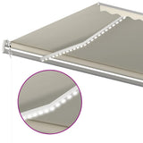 Manual Retractable Awning with LED 6x3 m Cream 3070002