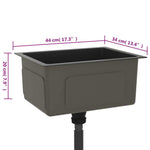 Handmade Kitchen Sink Black Stainless Steel 51507