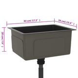 Handmade Kitchen Sink Black Stainless Steel 51507