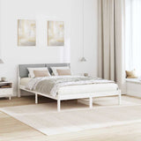 Bed frame White and light grey 135 x 190 cm Solid pine wood 878553