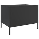 ZNTS Coffee Table Black 68x50x50.5 cm Steel 843030