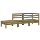 Garden Sofa Natural wood Impregnated solid pine wood 3-Seater 838046