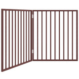 Dog Gate Foldable 2 Panels Brown 160 cm Poplar Wood 352202