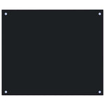 Kitchen Backsplashes 2 pcs Black 70x60 cm Tempered Glass 3315797
