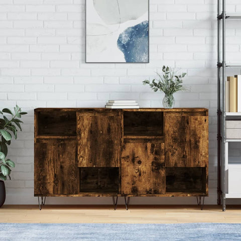 Sideboards 2 pcs Smoked Oak Engineered Wood 3190130