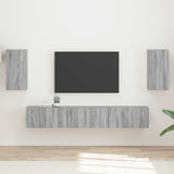 TV Cabinet Set Wall-mounted 5 pcs Grey Sonoma Engineered Wood 3409075