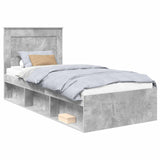 Bed Frame Concerte Grey 100 x 200 cm Solid Pine Wood 3410123