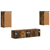 TV Cabinet Set 4 pcs Smoked Oak Engineered Wood 3409155
