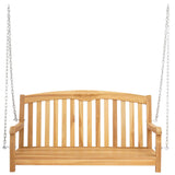 Swing Bench Natural 114 x 61 x 61.5 cm Solid Teak Wood 42030018