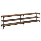 TV Cabinet Old Wood 200 x 30 x 50 cm Engineered Wood and Iron 881291